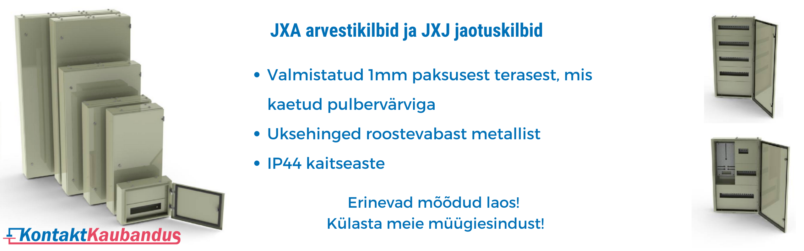 JXA arvestikilbid ja JXJ jaotuskilbid