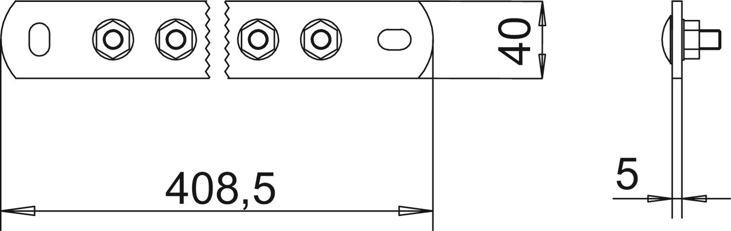 Potensiaalühtlustuslatt BigBar 1802 10 CU, 10*M10 - Image 2