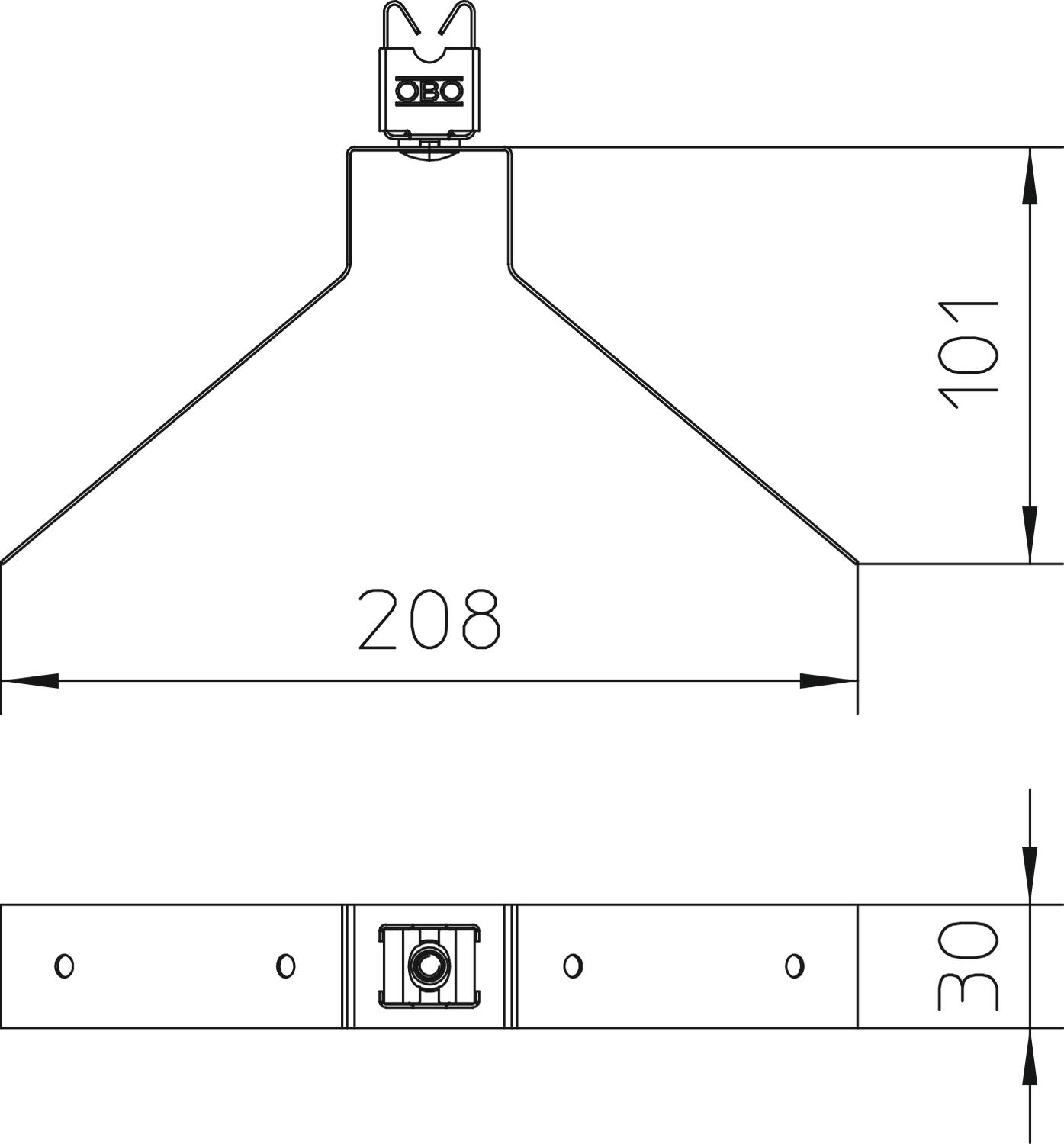 Katusejuhihoidik 132P VA , harjapleki jaoks, metallkatused, RD 8 - Image 2