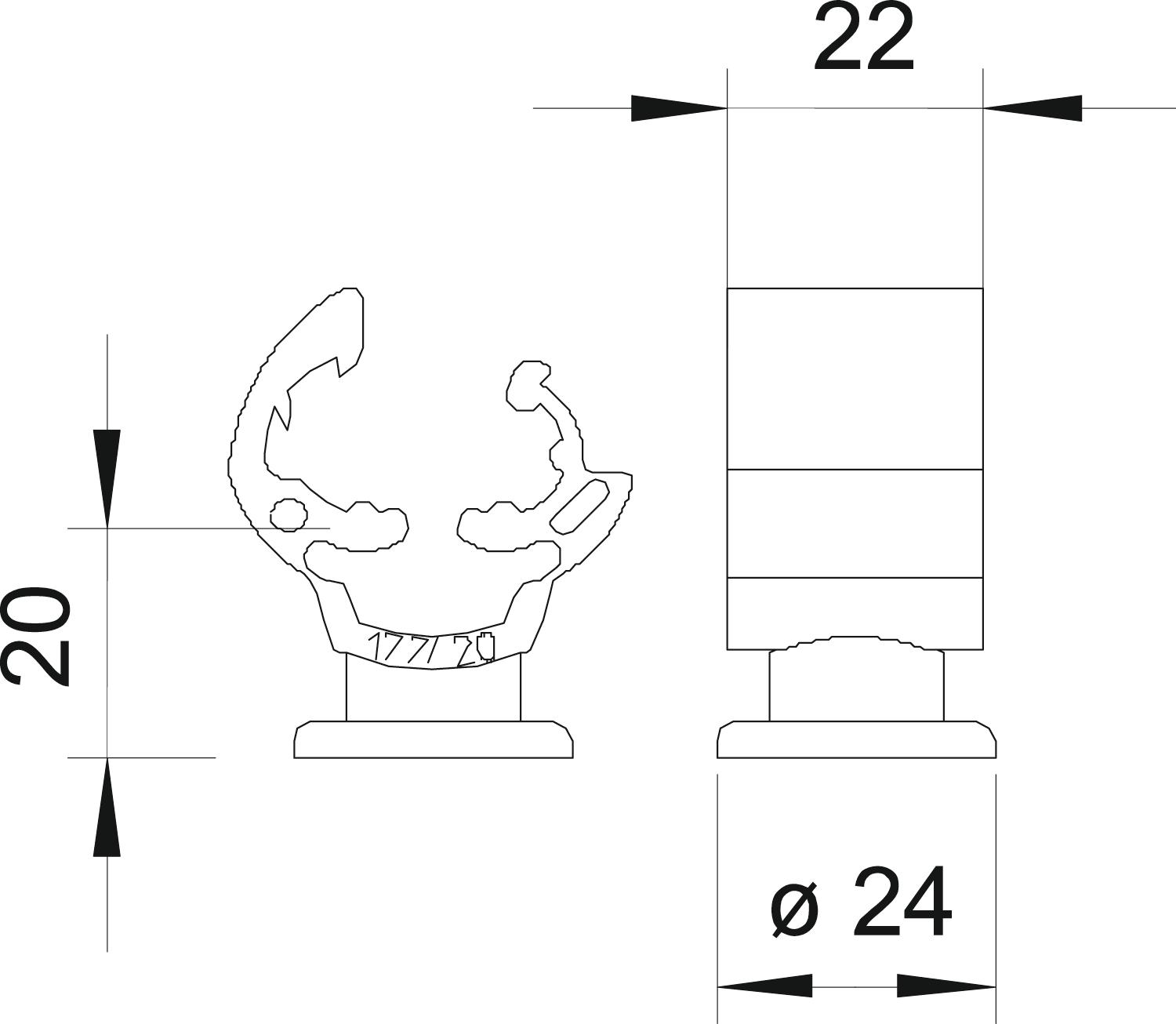 Juhihoidik 177/ 20 M8, RD 8-10 mm - Image 2