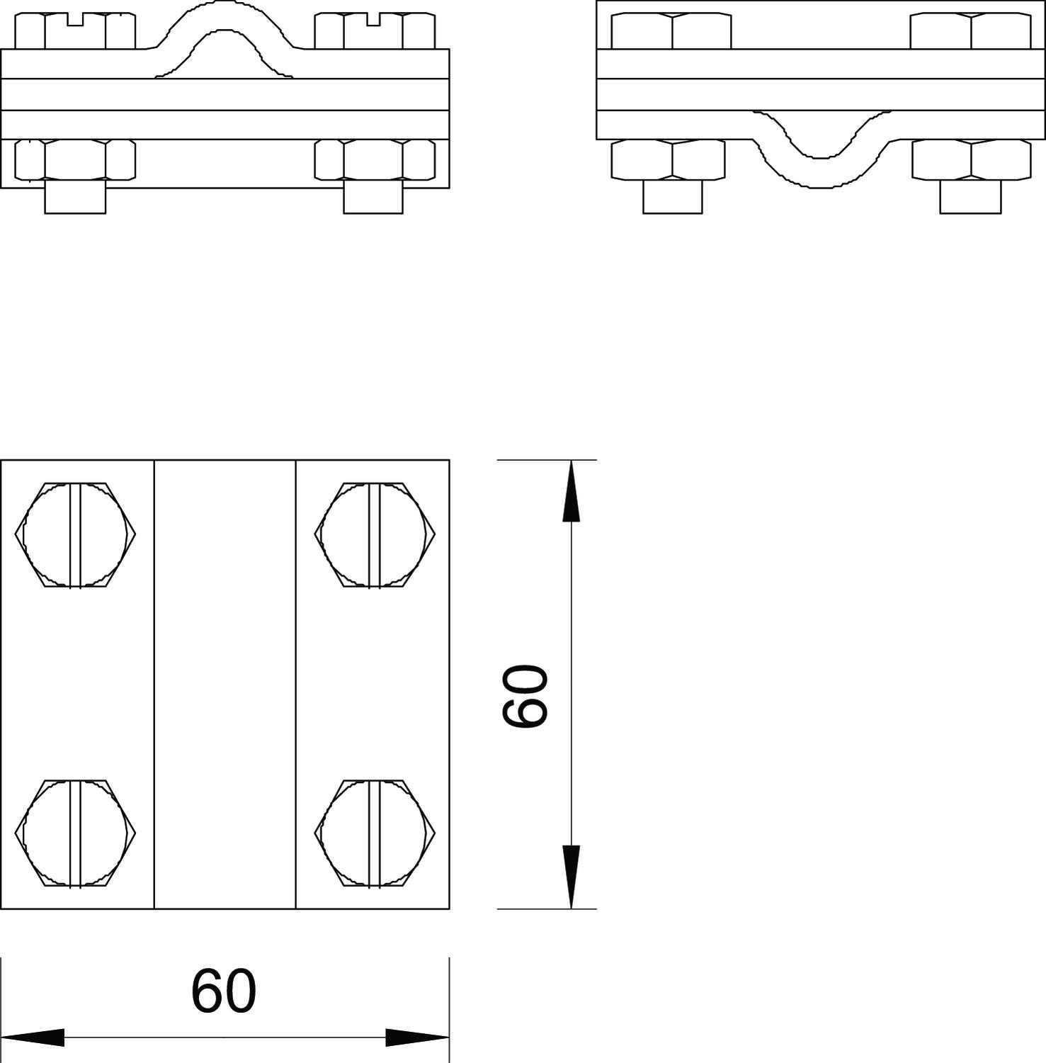 Vaheplaadiga ristühendus 252 8-10 FT, RD 8–10 mm jaoks - Image 2