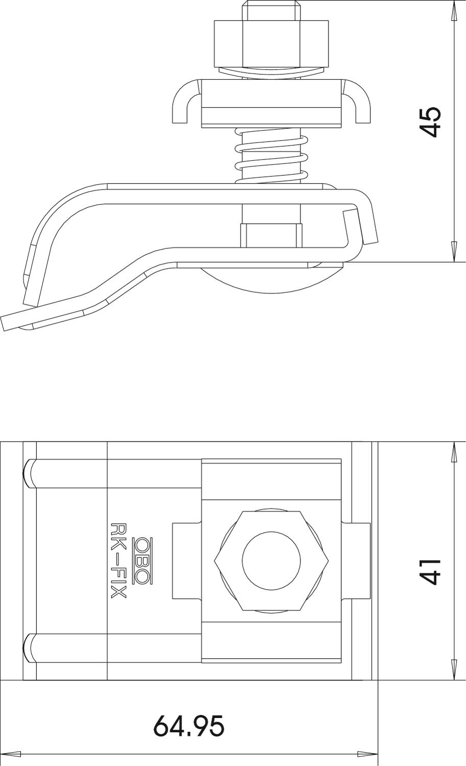 Räästarenniklemm RK-FIX FT/ST jätkamisklemmiga RD8. - Image 2