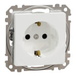 Pistikupesa 1ne süv. maandusega valge Sedna