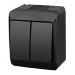 Grupilüliti HERMES, pinnapealne, IP44, must