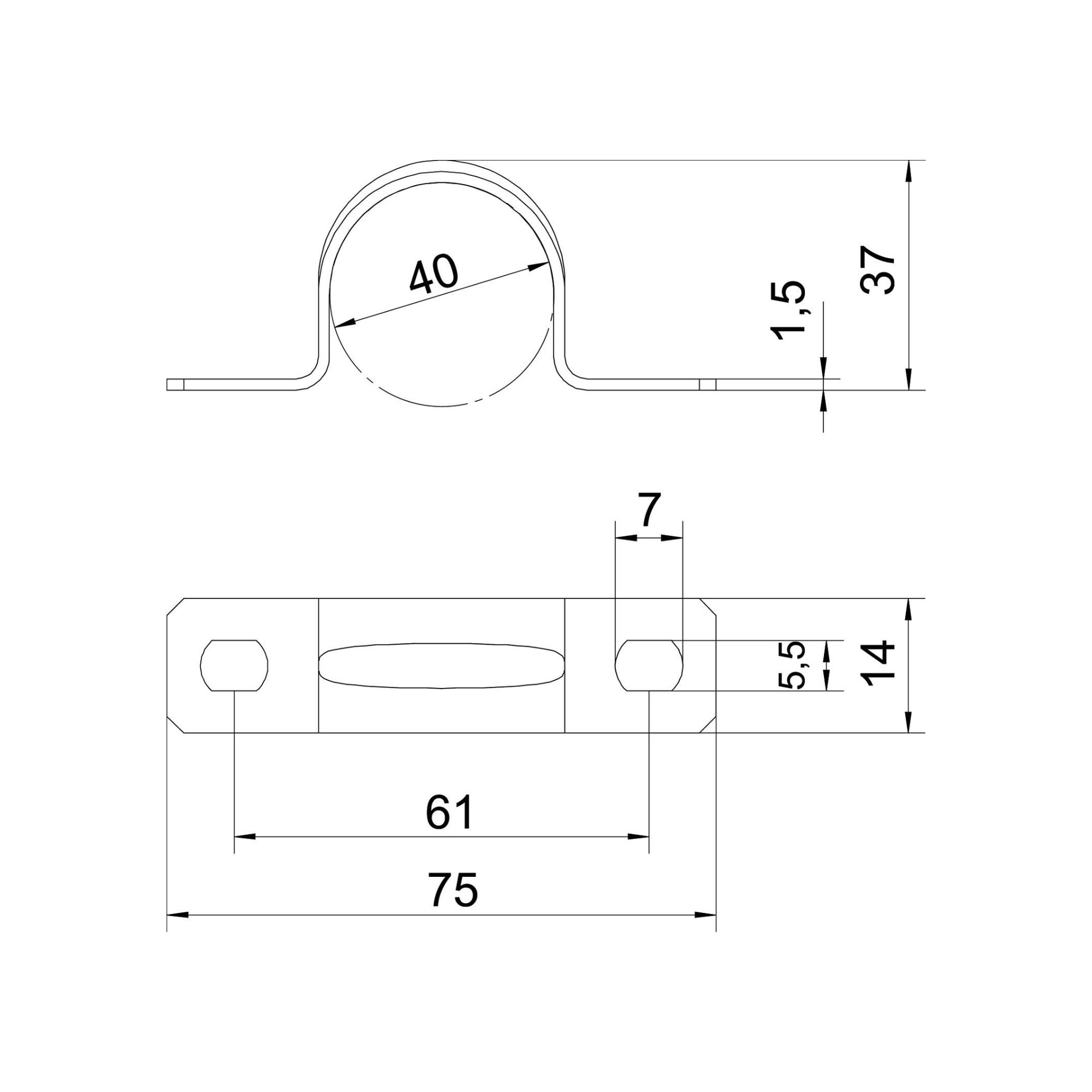 Metallklamber M40, OBO - Image 2