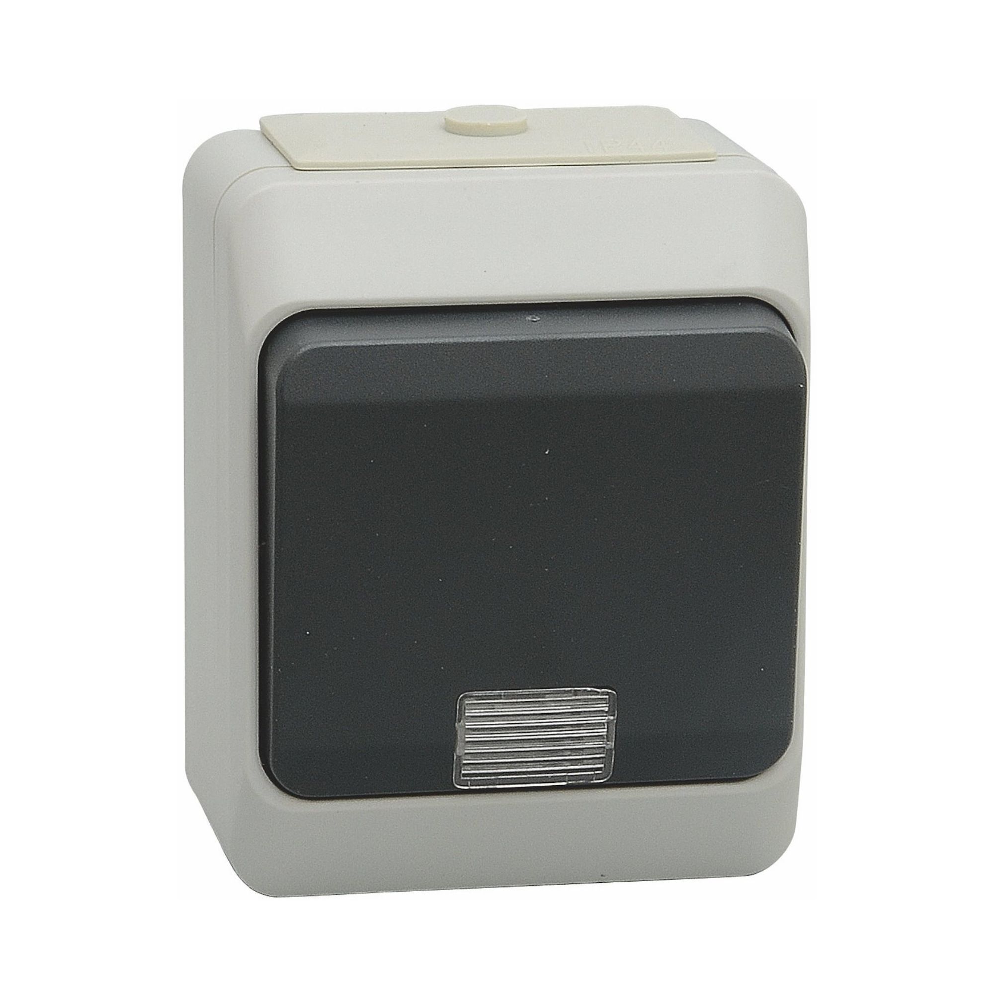 Veksellüliti tulega, pinnapealne, hall, IP44, Malmbergs