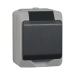 Pistikupesa pinnapealne, 1ne, maandusega, IP44, hall, Malmbergs