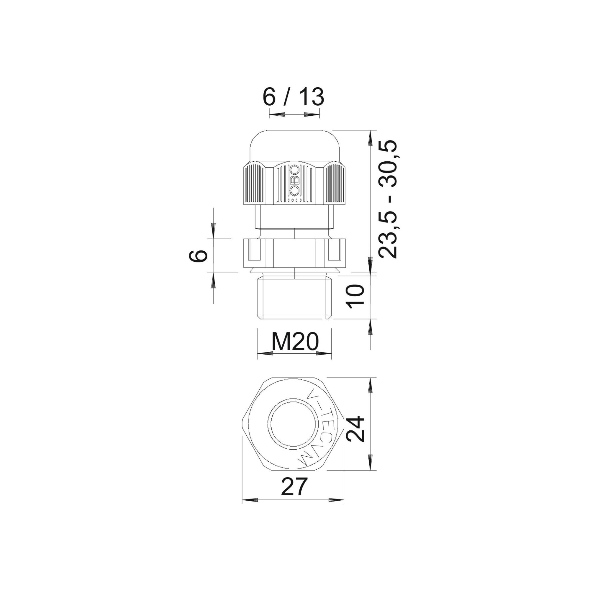 Läbiviik M20*1,5, polüamiid, OBO - Image 2
