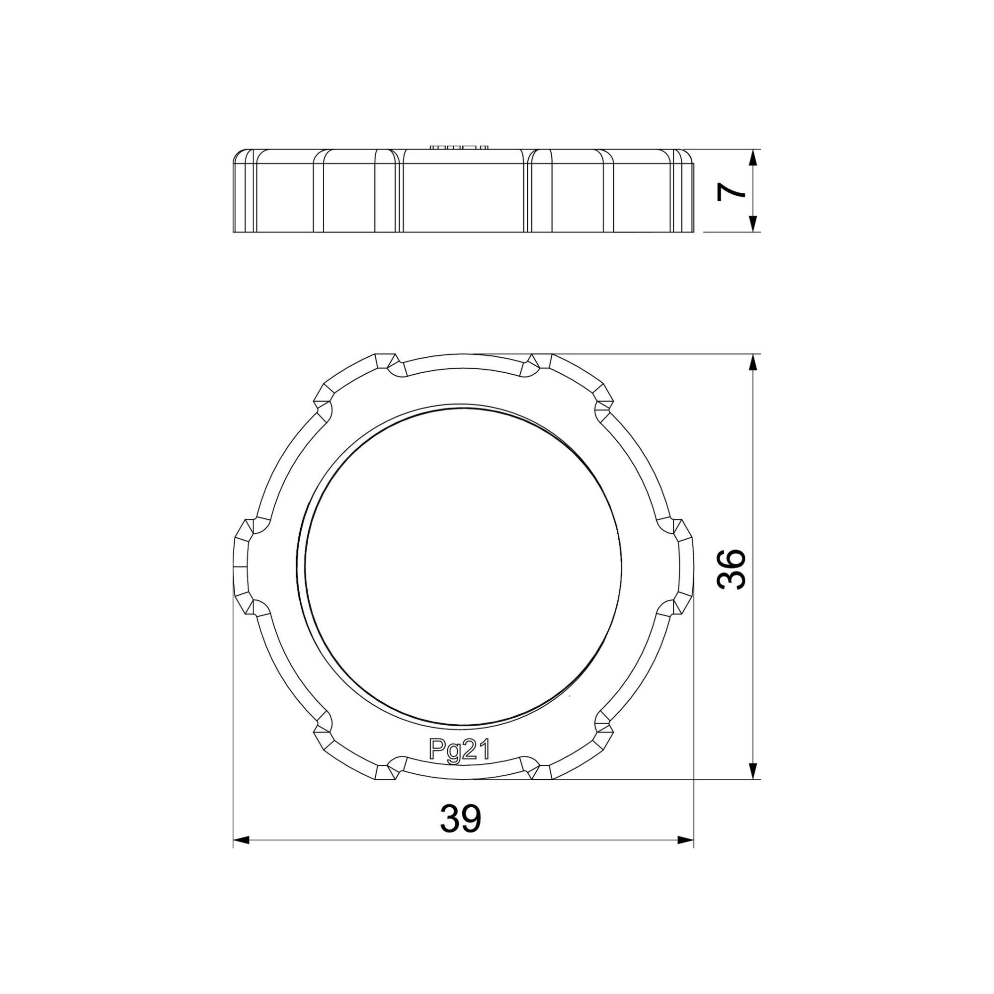 Kontramutter 116 PG 21, OBO - Image 2