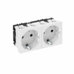 Pistikupesa STD-D0 RW2 ,2-ne, maandusega, polaarvalge, OBO