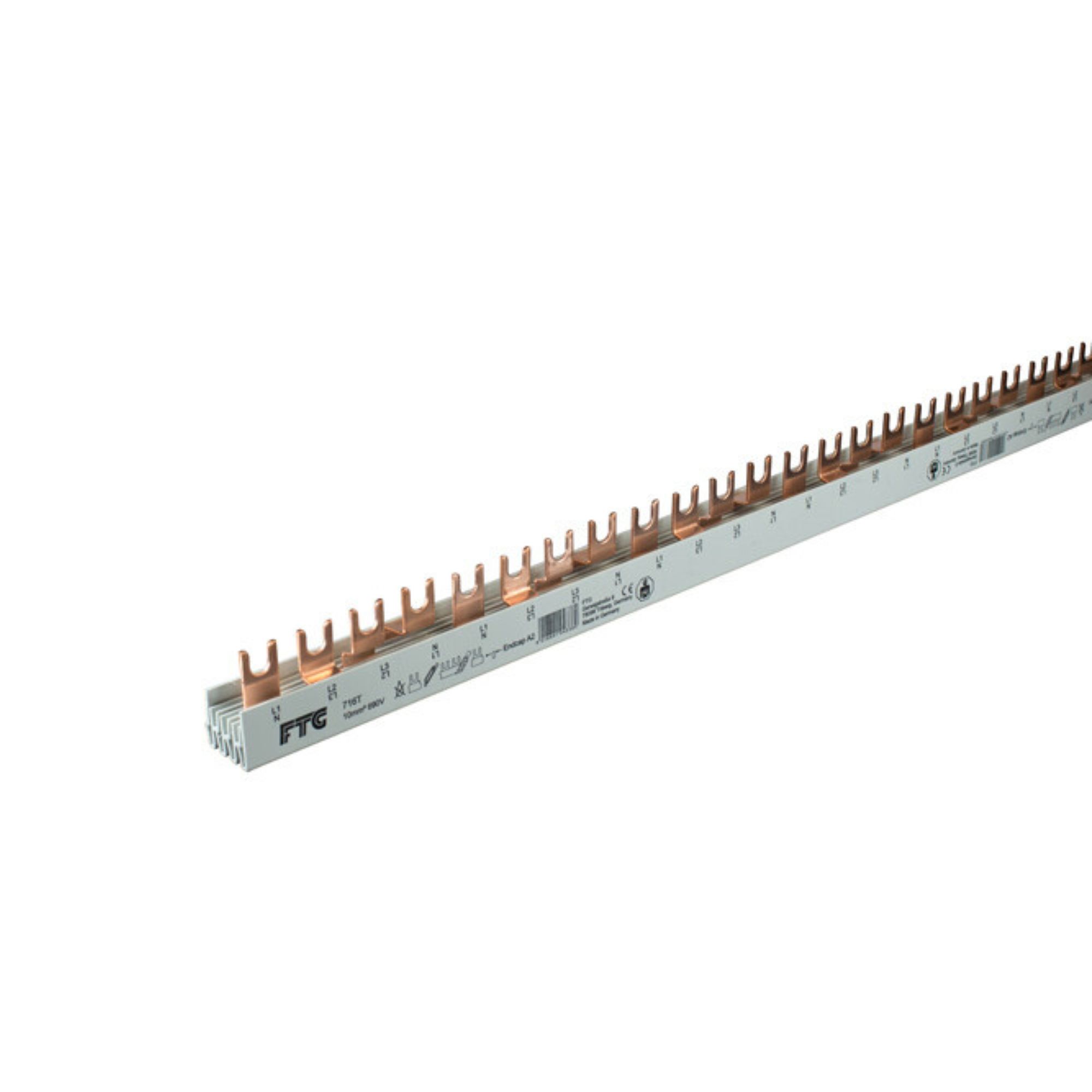 Voolulatt, 4P, 10mm2, L1-L2-L3-N, sobib 4p rikkevoolukaitsmele