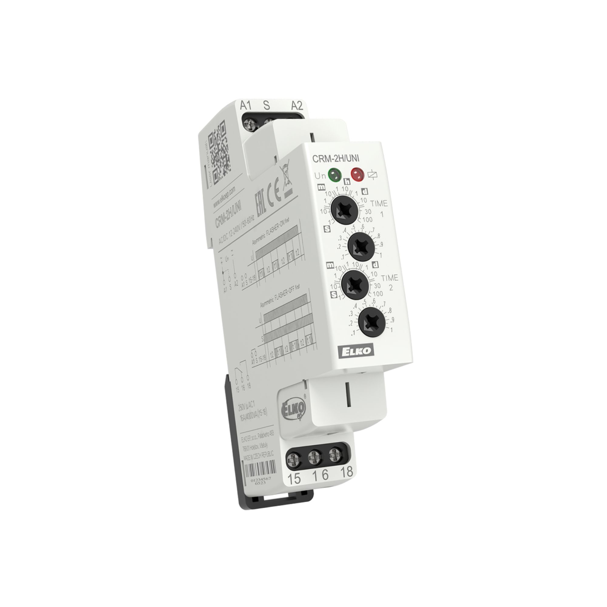 Aegrelee CRM2H/UNI, 12-240V, AC/DC, 0,1sek - 100päeva, ELCO