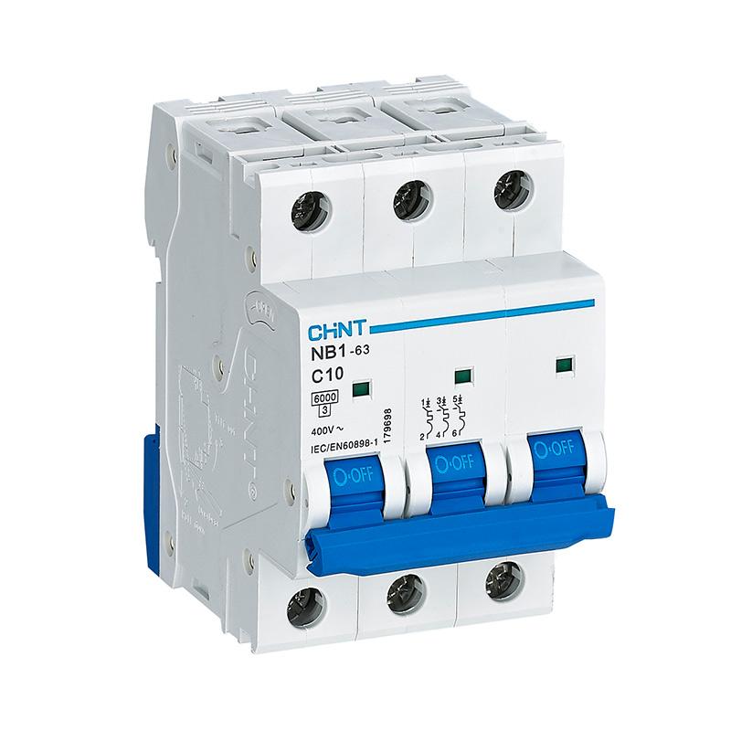 NB1633NC10A, Kaitselüliti 6kA, 3F, 10A, C, Chint