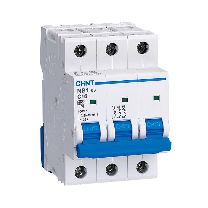 NB1633NC16A, Kaitselüliti 6kA, 3F, 16A, C, Chint