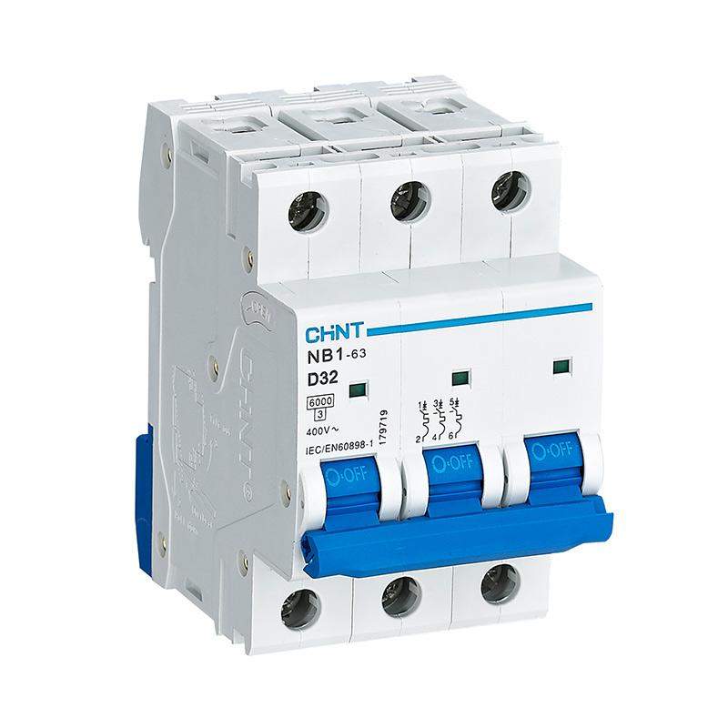 NB1633ND32A, Kaitselüliti 6kA, 3F, 32A, D, Chint