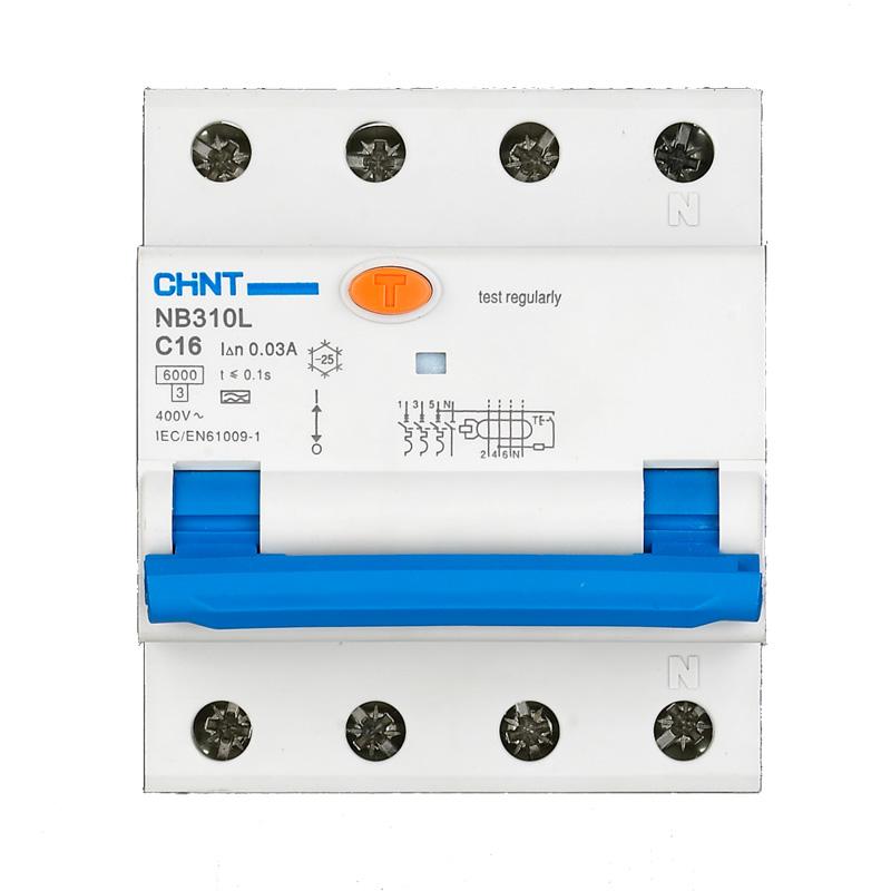 NB310L3N3PN16C, Kaitselüliti rikkevoolukaitsmega, 3P+N, 16A, C, 30mA, Chint - Image 2