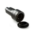 Kummist jätkupesa kaanega, 16A 250V, IP44, Famatel