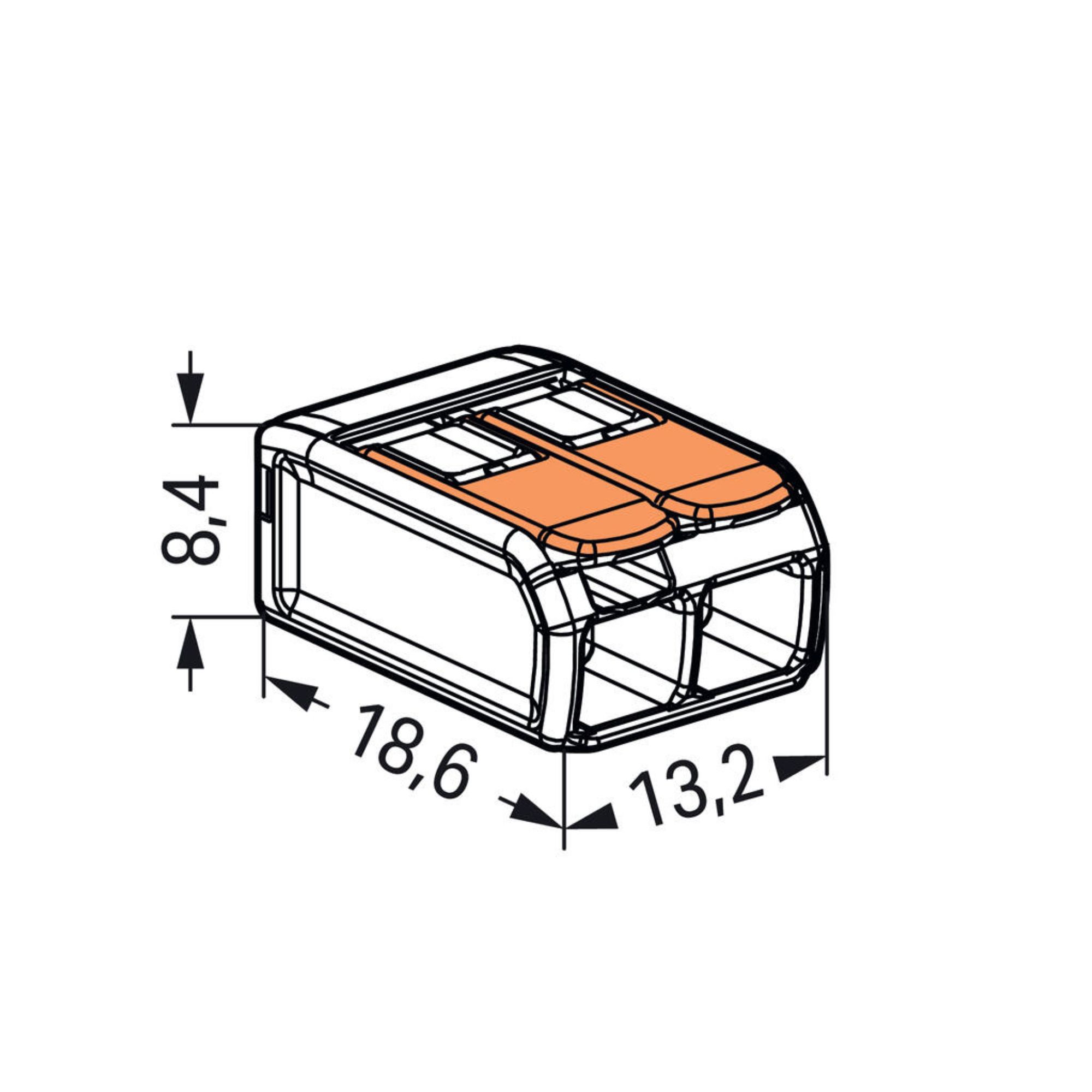 Wago klemm, avatav, 2ne, 0,2-4,0mm2 (100tk/pk) - Image 4