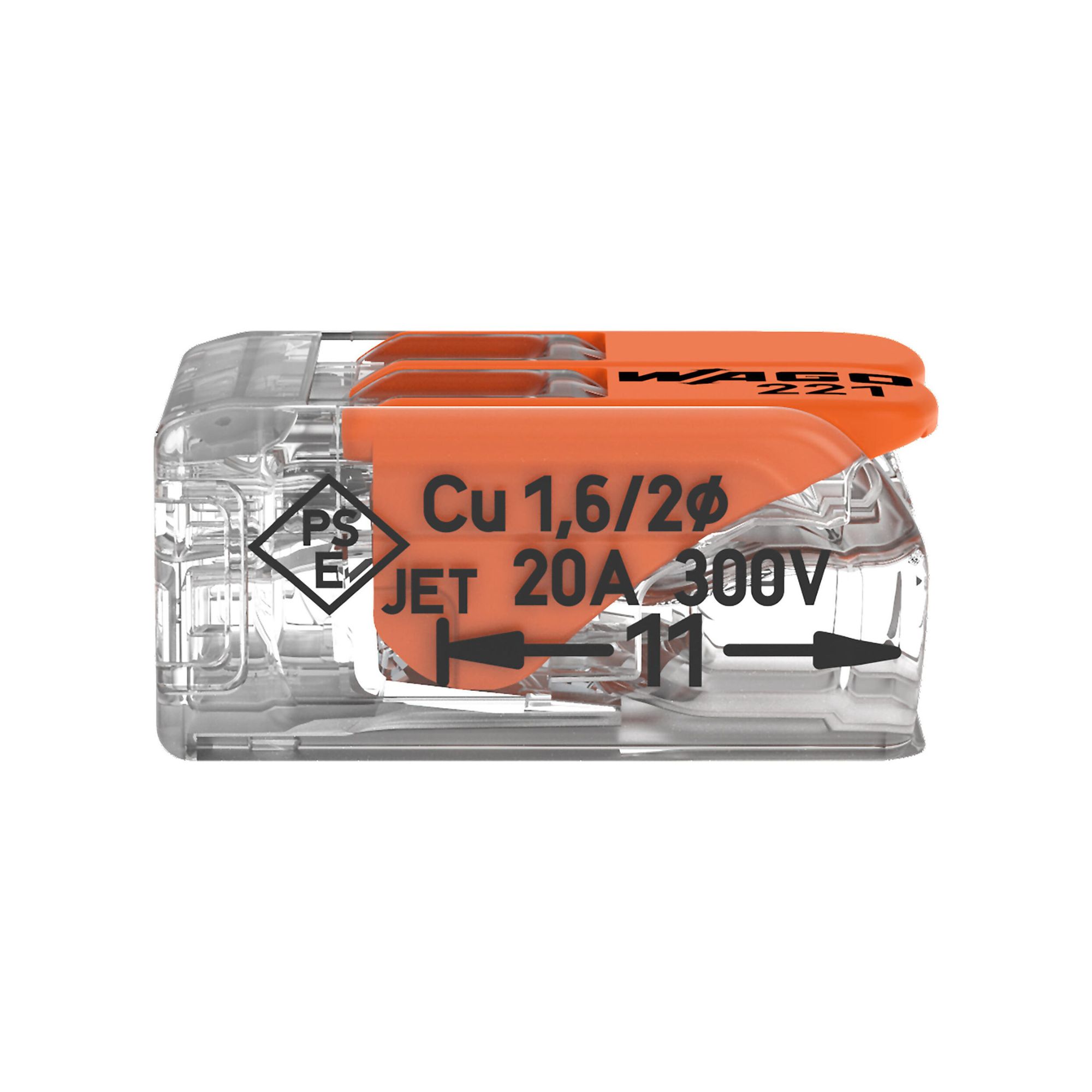 Wago klemm, avatav, 2ne, 0,2-4,0mm2 (100tk/pk) - Image 2