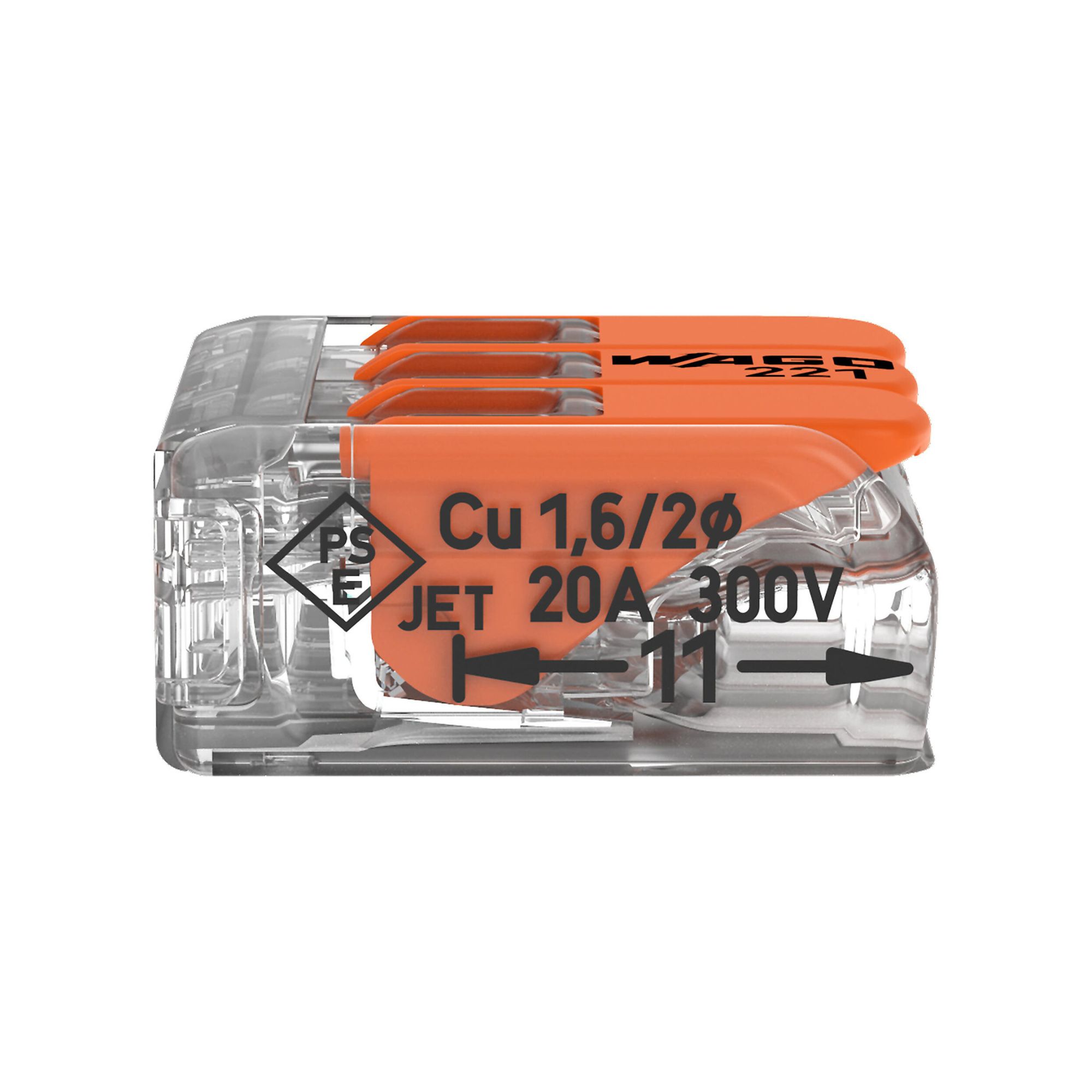 Wago klemm, avatav, 3ne, 0,2-4,0mm2 (50tk/pk) - Image 2