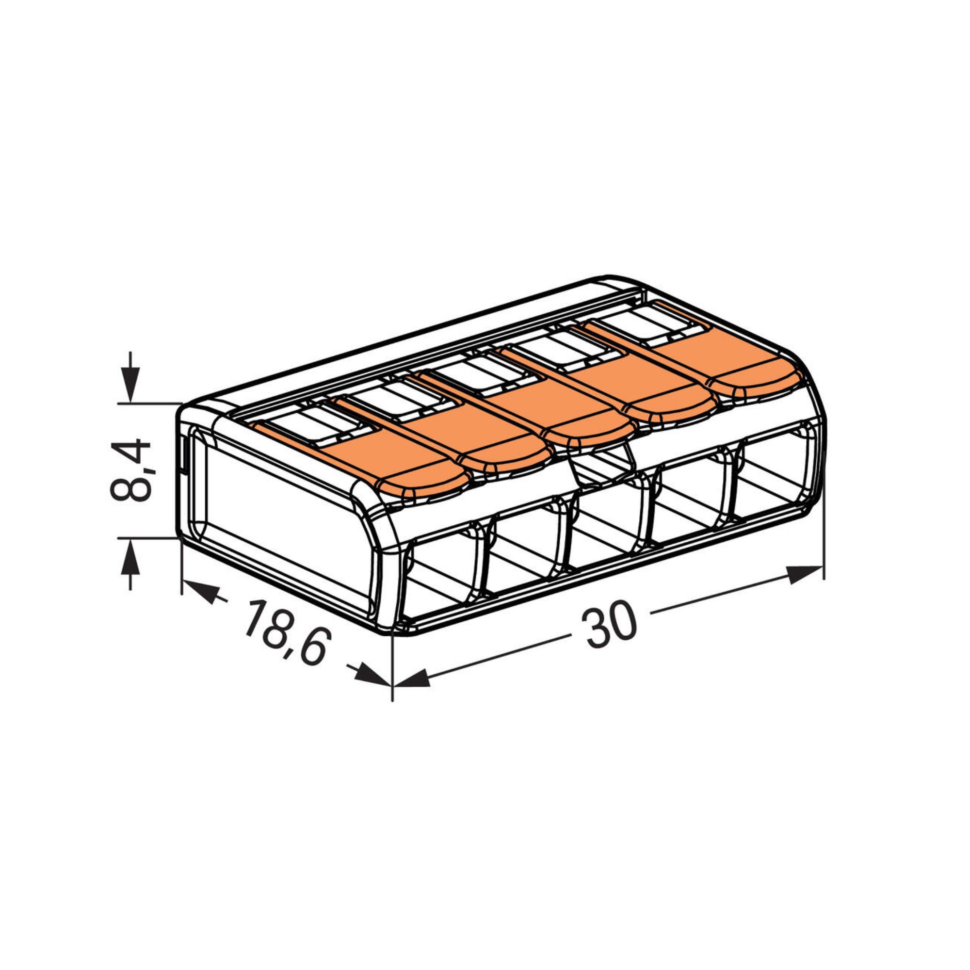 Wago klemm, avatav, 5ne, 0,2-4,0mm2, (25 tk/pk) - Image 4