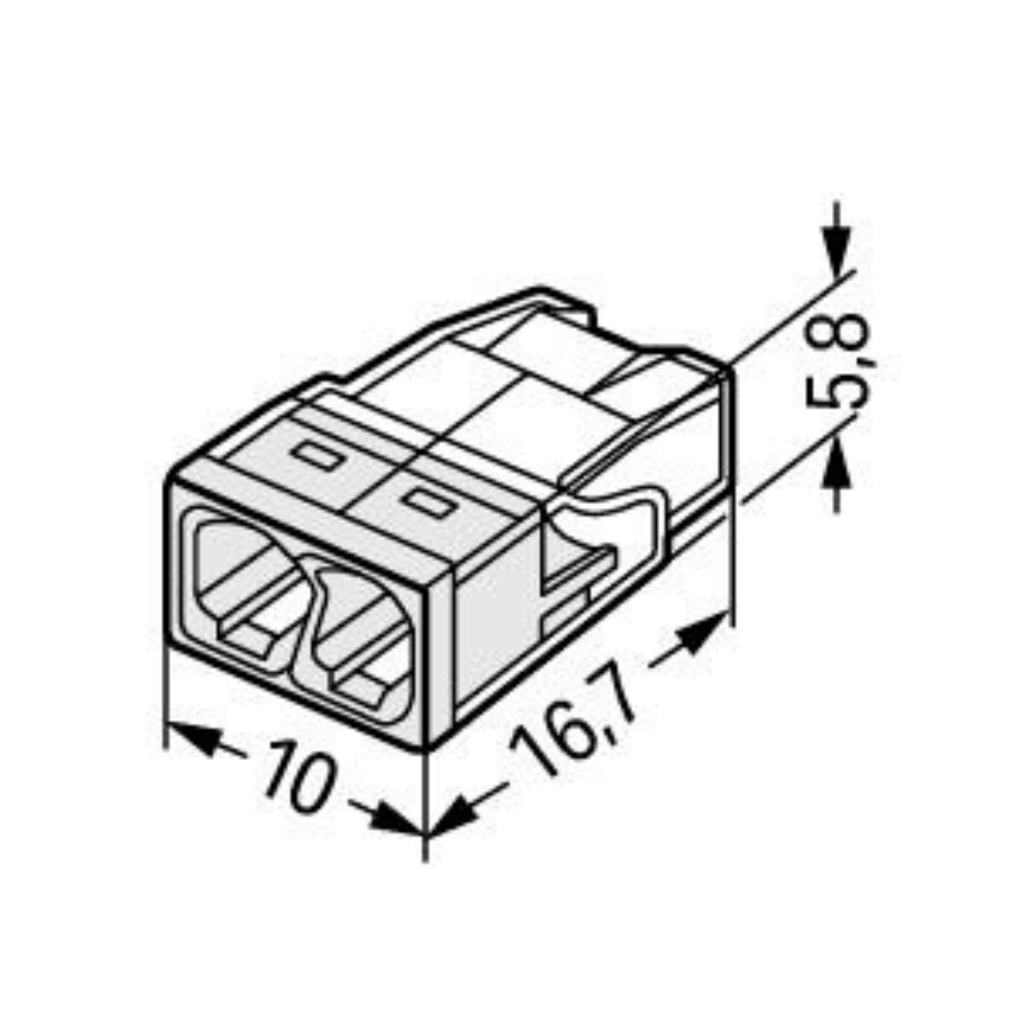 Wago liide PUSH WIRE, 2ne, 0,5 -2,5mm2, jäigale juhtmele - Image 4