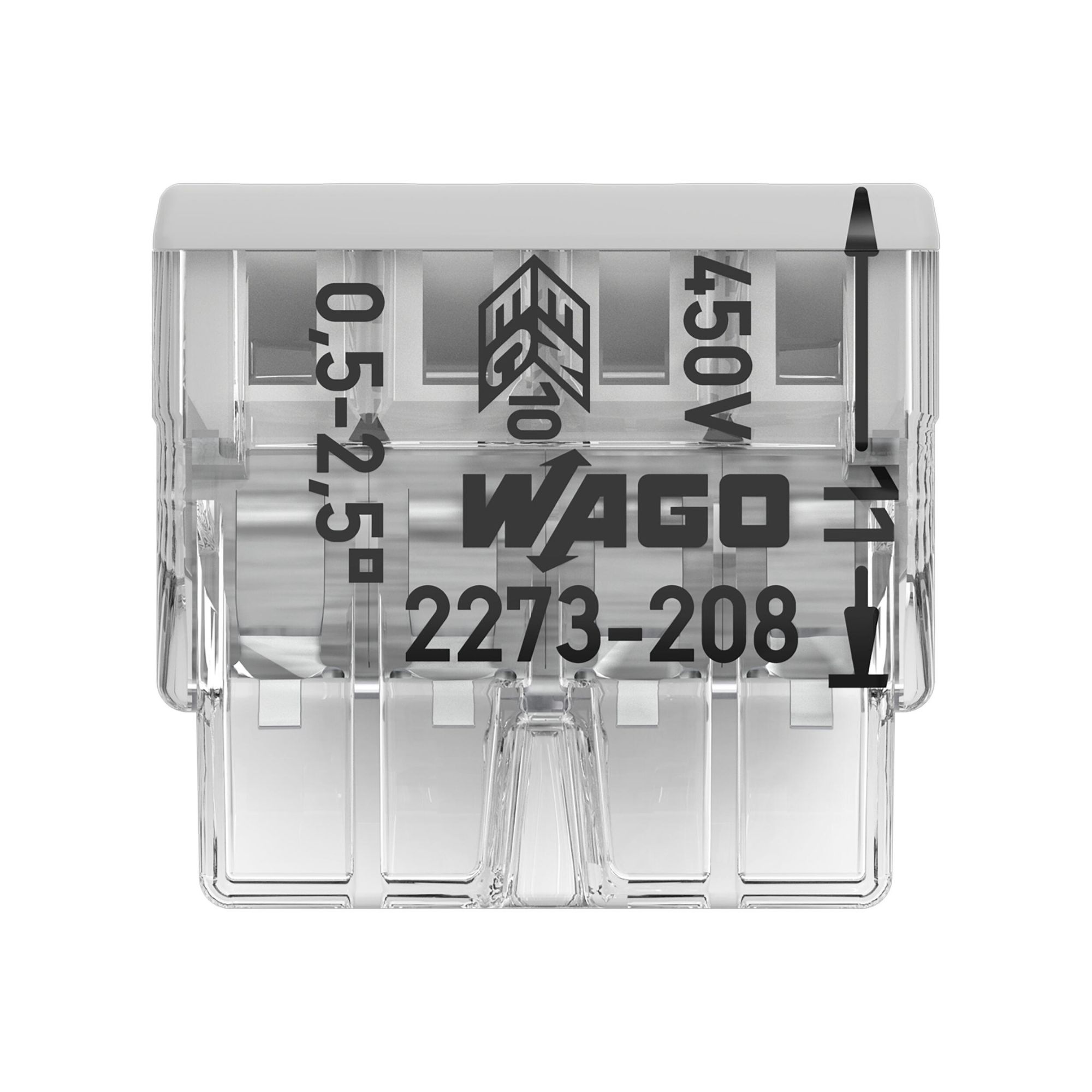 Wago liide PUSH WIRE, 8ne, 0,5-2,5mm2, jäigale juhtmele - Image 4