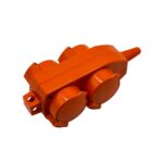 Jätkupesa 4 pesaga, 16A 250V, IP44, oranž