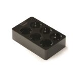 Pistikupesa 2x3ne, pinnapealne, 16A 250V, maandusega, must, Famatel
