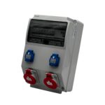 Vooluvõtukeskus 5*16A 2tk + 250V pesa 2tk, kaitselülitid + rikkevool, IP44