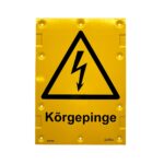 Hoiatusmärk kirjaga “Kõrgepinge”, 150*210mm, metallist