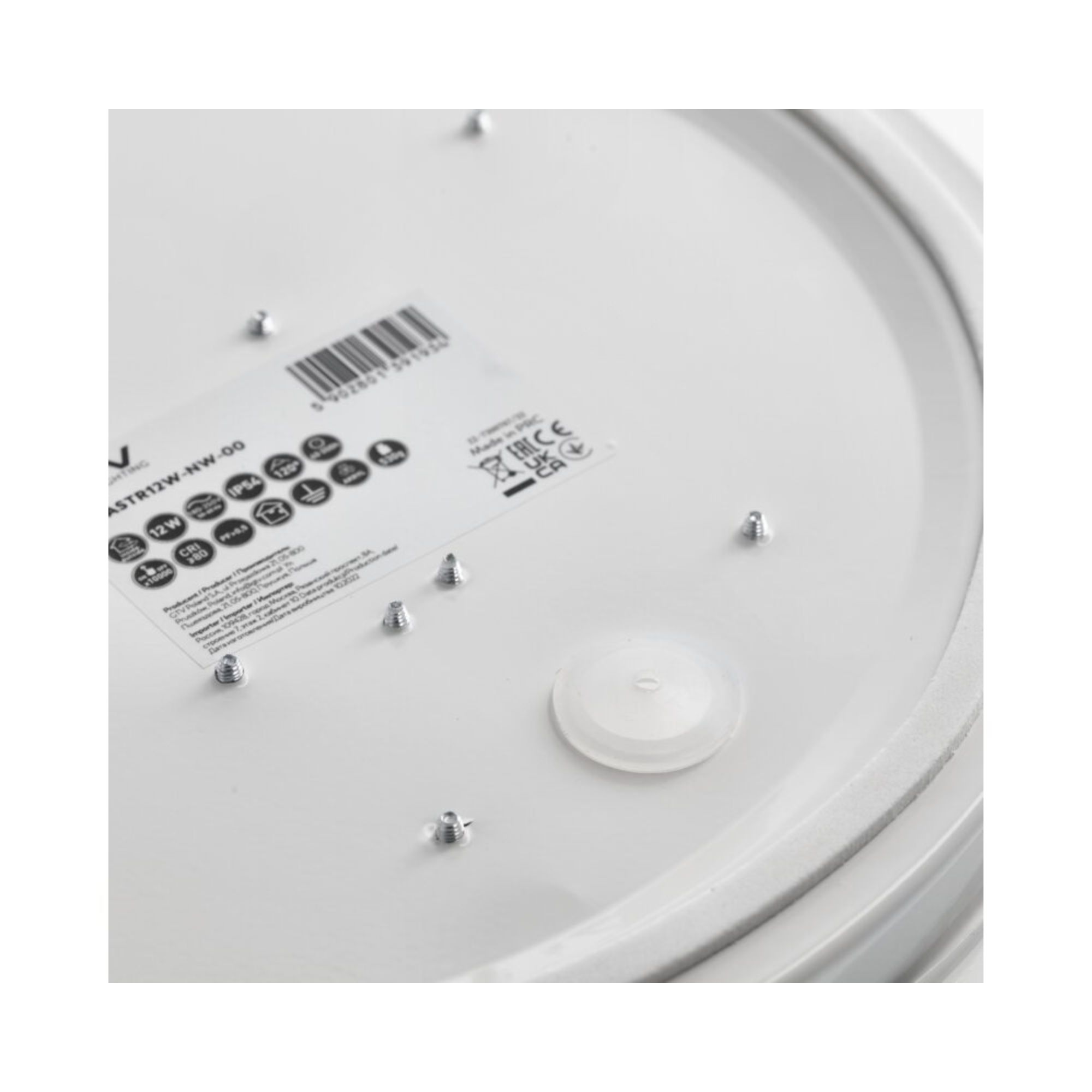LED Plafoon ASTRA, 12W, 960lm, 4000K, IP54, 255mm, GTV - Image 3