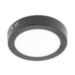 LED plafoon ORIS, 13W, 3000K, 1020lm, 120*, ümar, pinnapealne, must