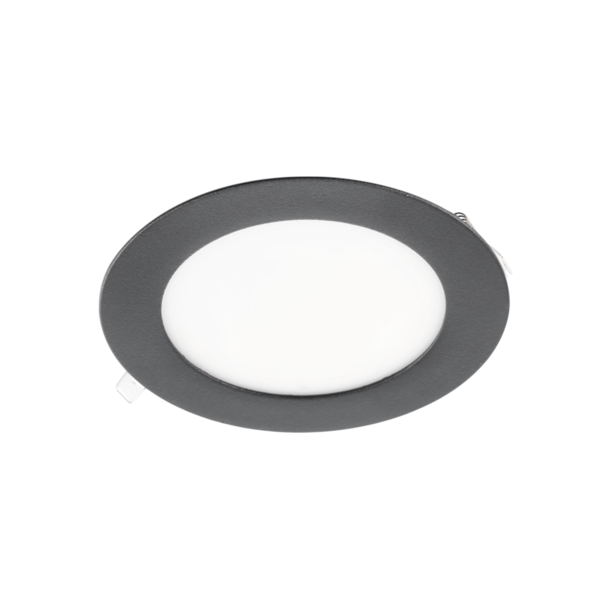 LED plafoon ORIS must, 7W, 560lm, 3000K, ümar, süvistatav, IP20