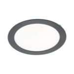 LED plafoon ORIS must, 13W, 1020lm, 3000K, ümar, süvistatav, IP20