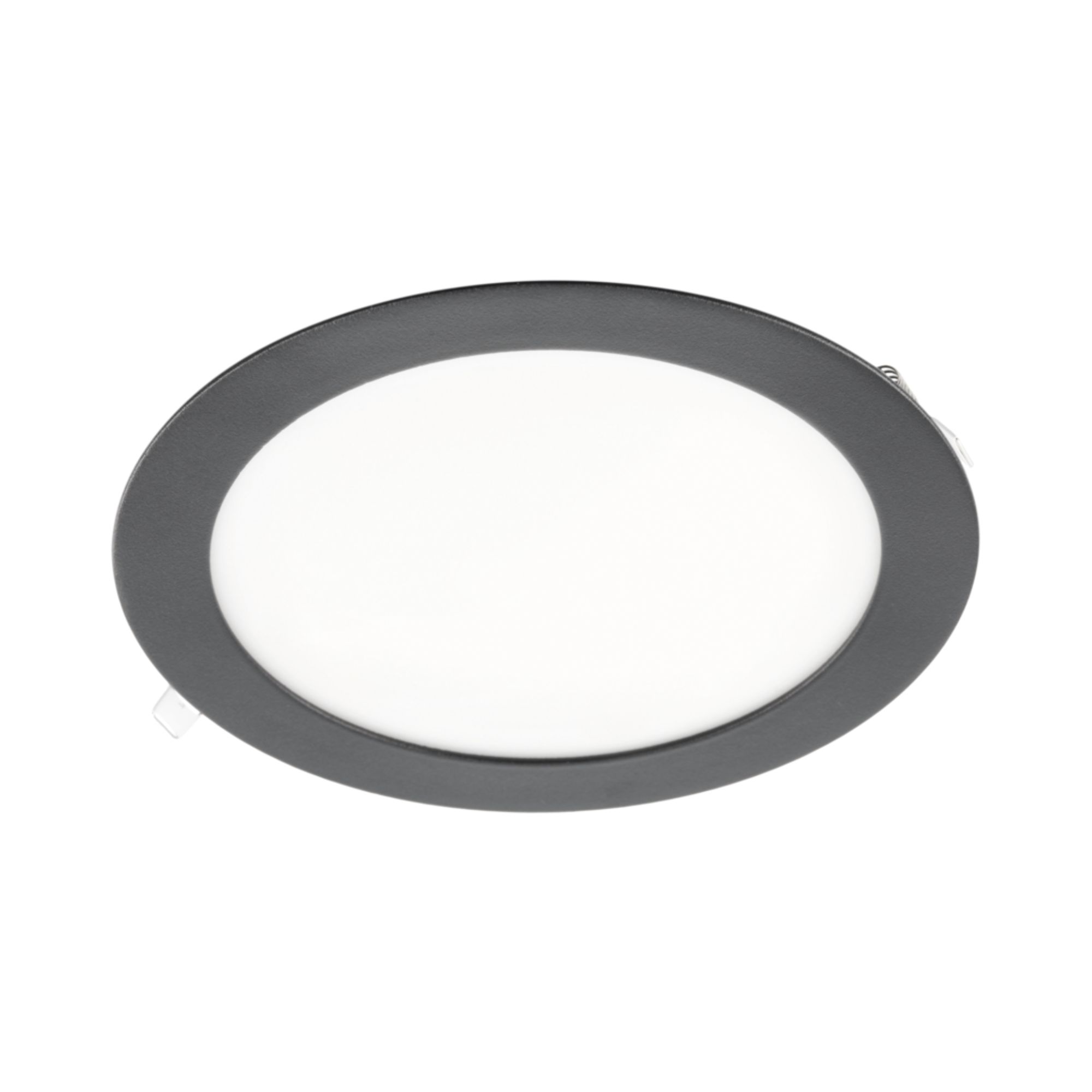 LED plafoon ORIS must, 13W, 1020lm, 3000K, ümar, süvistatav, IP20