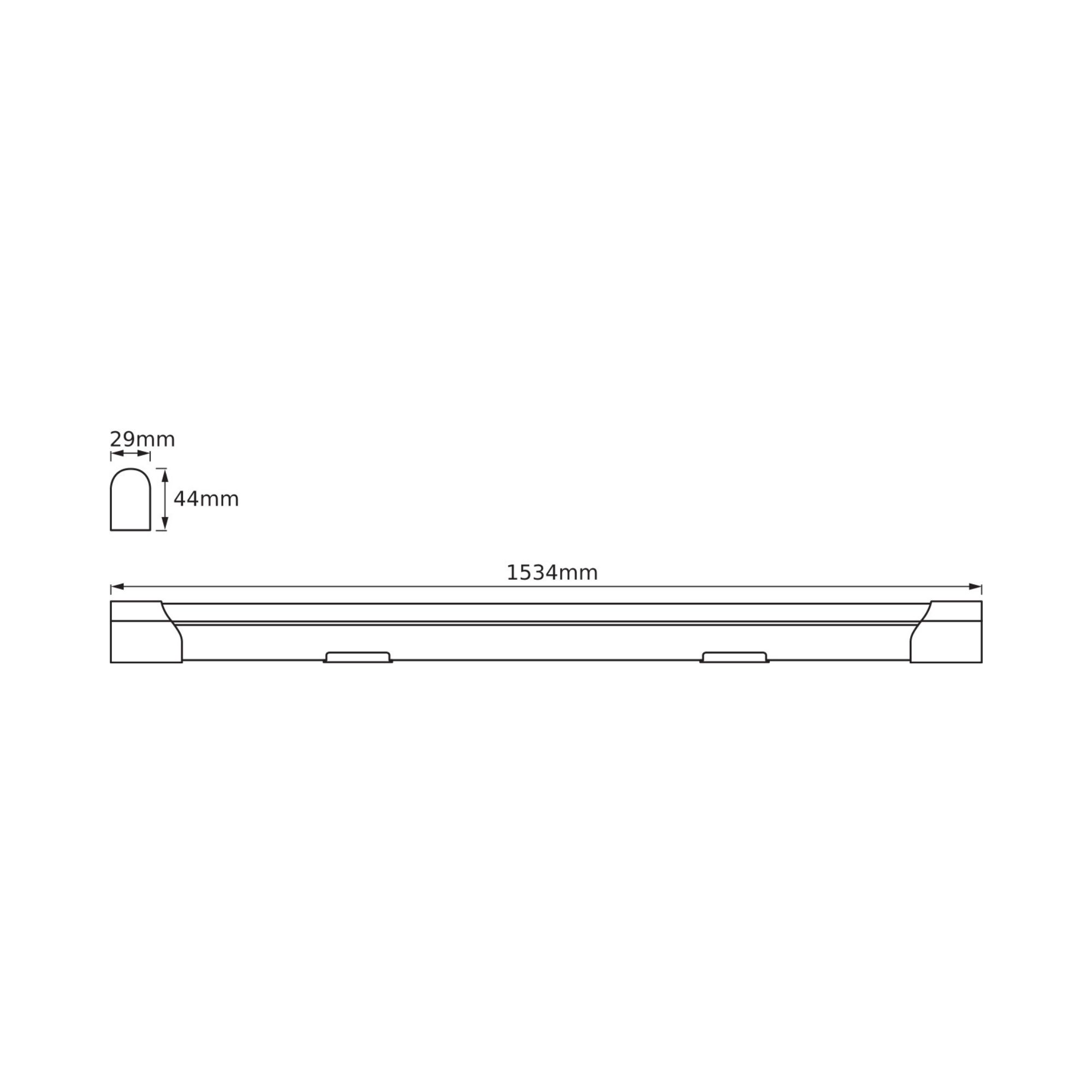 LED valgusti BATTEN 24W/840, 2400lm, 1534mm, IP20, Ledvance - Image 2