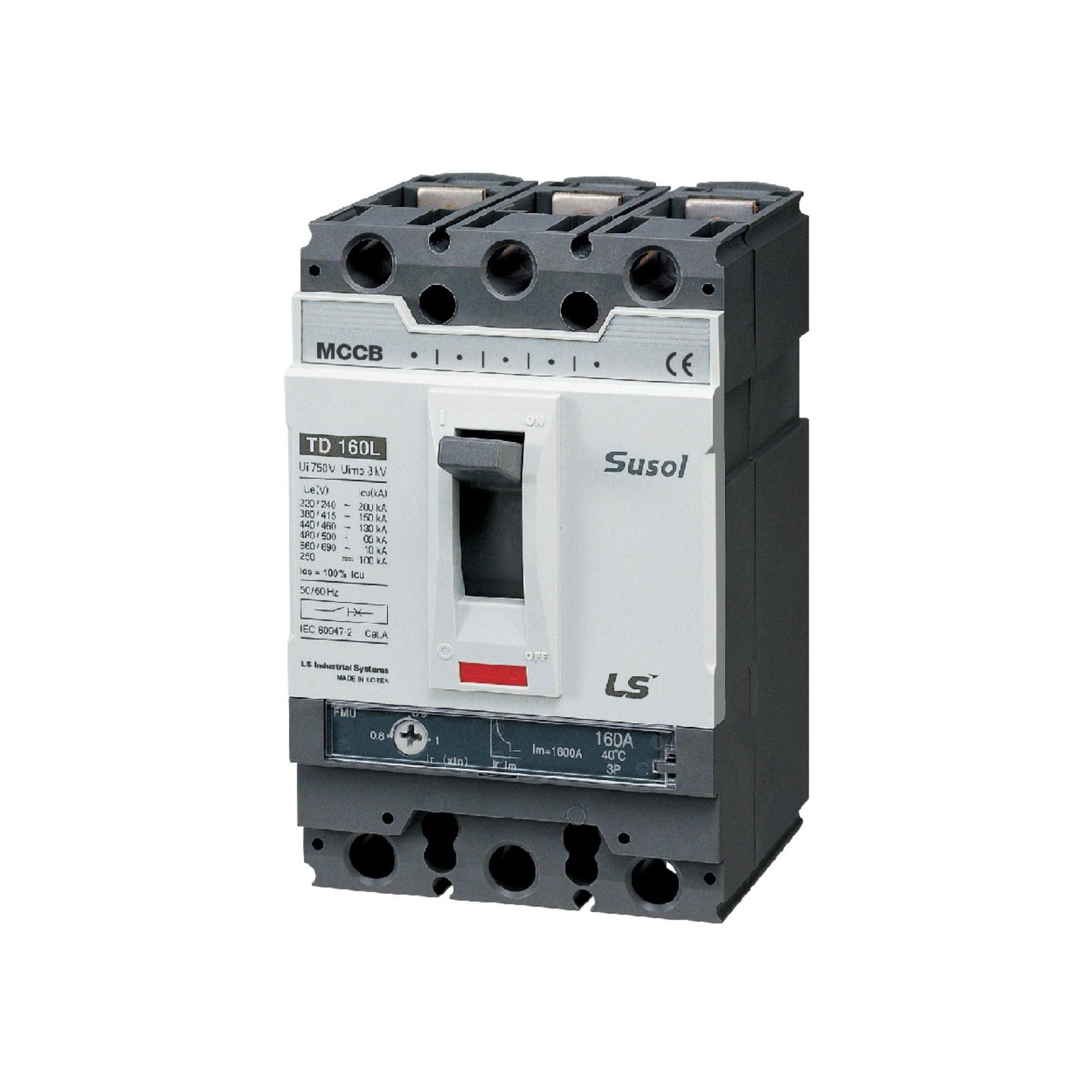 Kaitselüliti TD160N, FMU, 125A, 3P3T, 50kA, LS Electric