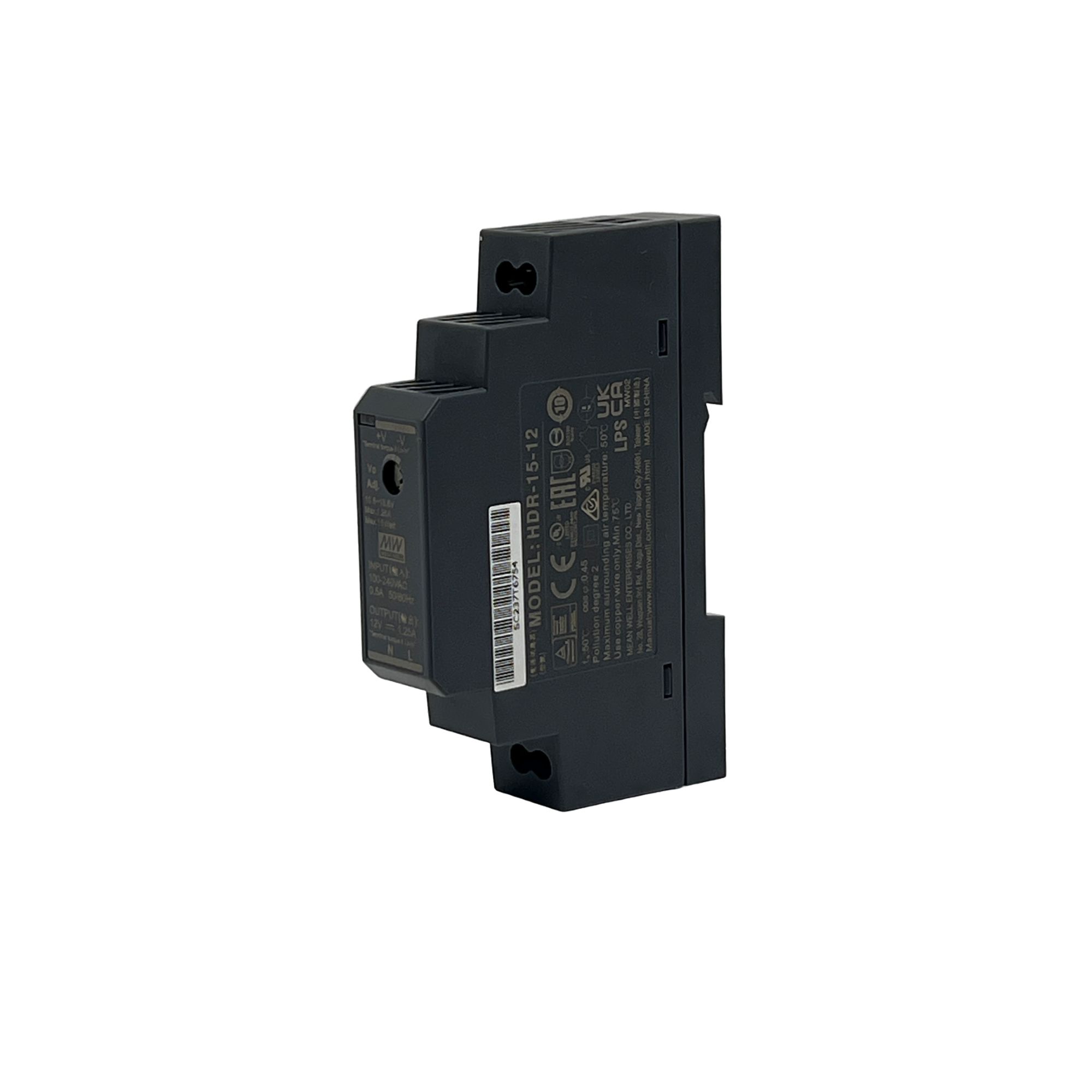 Toiteplokk DR-15-12,12VDC, 1,25A, 15W, DIN latile, 1 moodul - Image 2