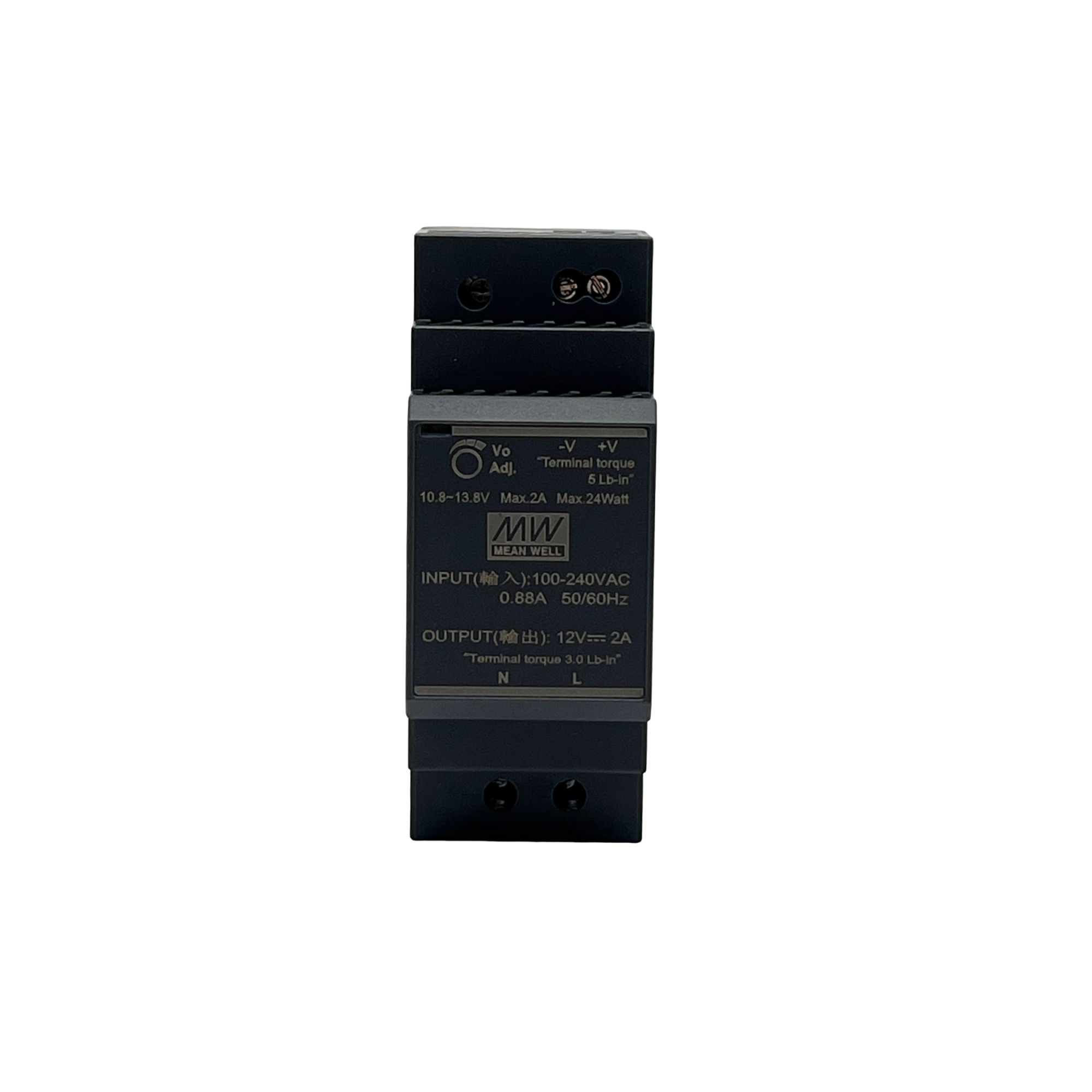 Toiteplokk HDR-30-12, 12VDC, 2A, 24W, DIN latile, 2 moodulit
