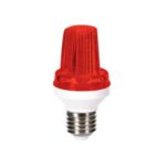 Minivilkur LED lamp punane, E27, 3W, vilgub 40x/min