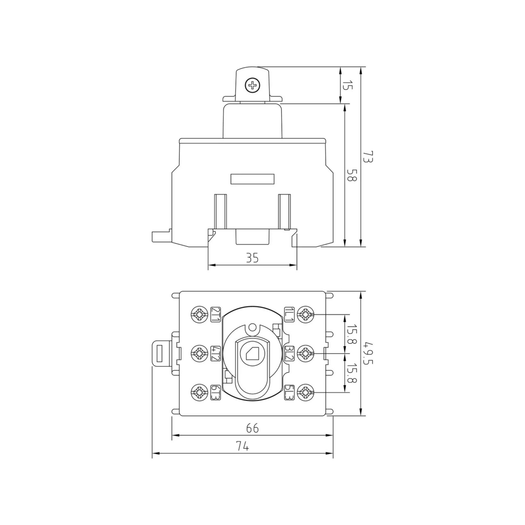 Koormuslüliti KU363N, 3F, 63A, 22KW, 2.5-35mm2, KATKO - Image 2