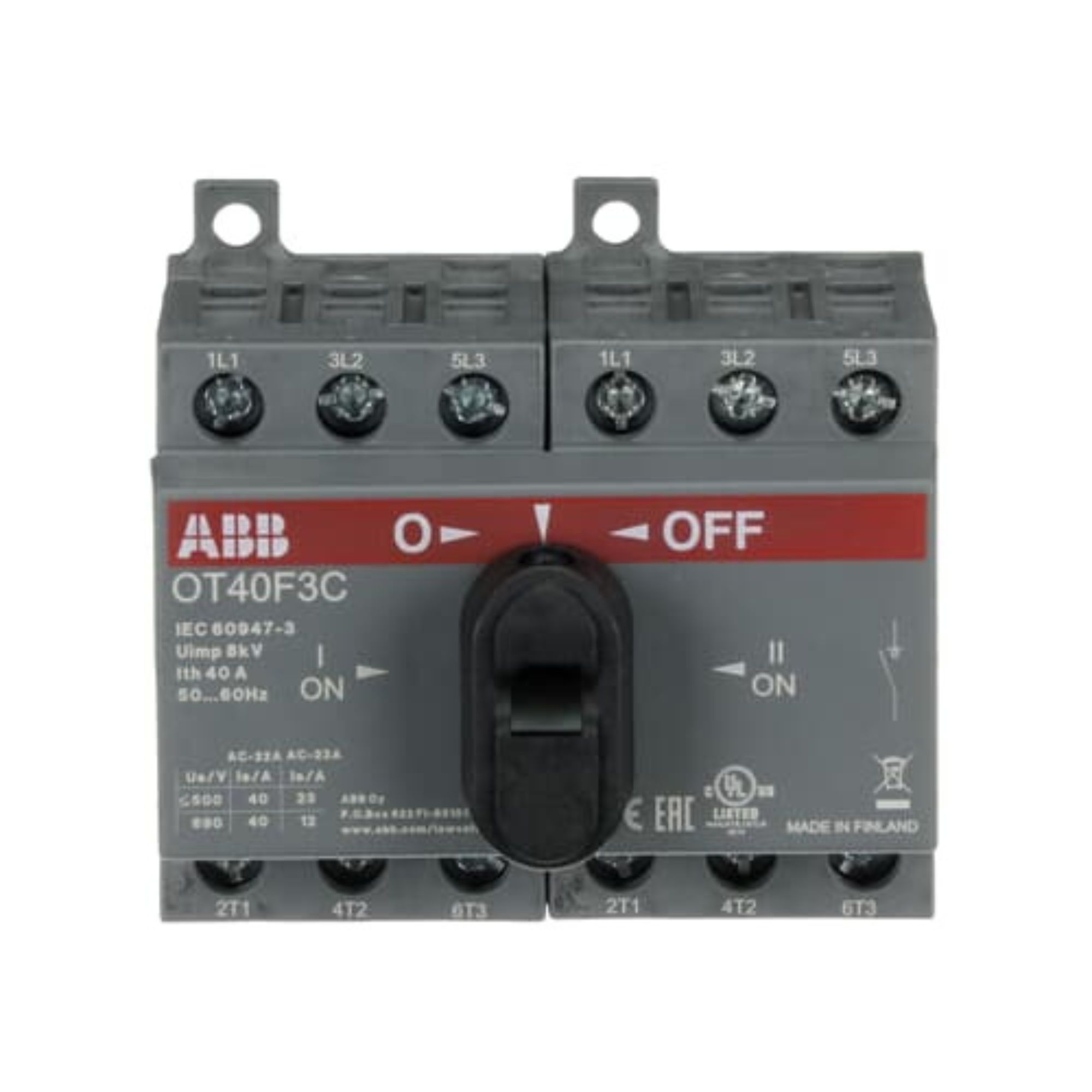 Ümberlüliti OT40F3C, 3P, 40A, 1-0-2, ABB - Image 2