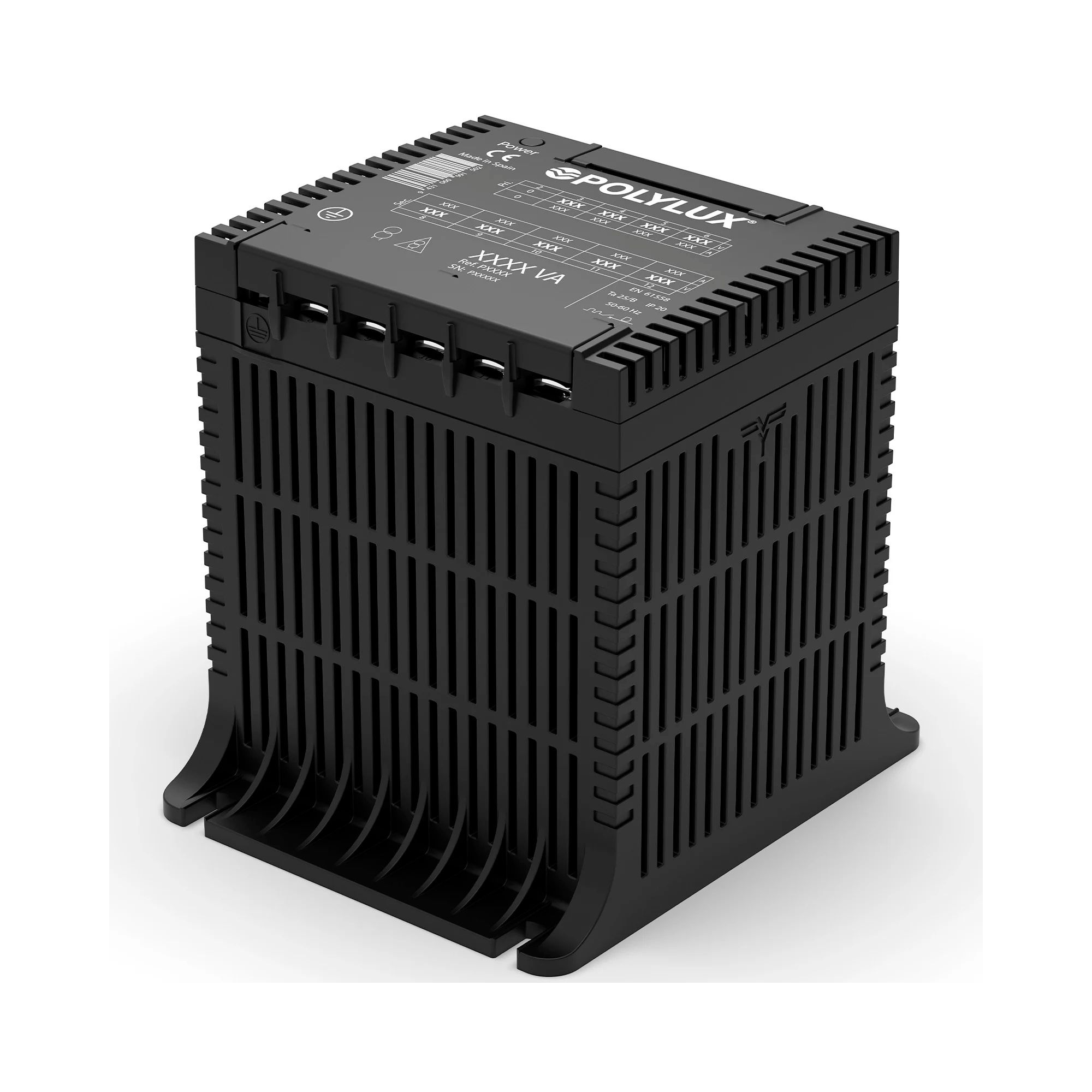 Trafo PC63, 230/400V, sec: 24/48V, 63Va, IP20, POLYLUX