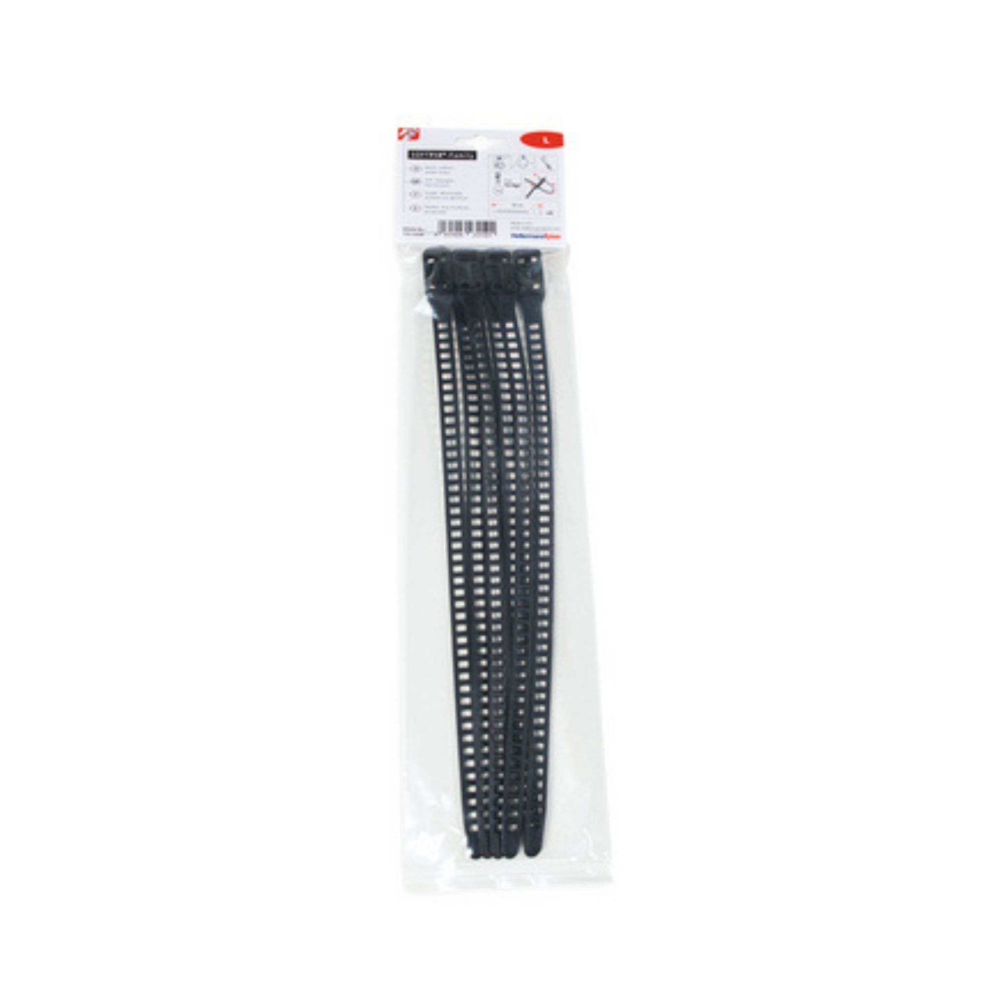 Juhtmeside Softfix L 340*11mm must HELLERMANN (6 tk/pk.)