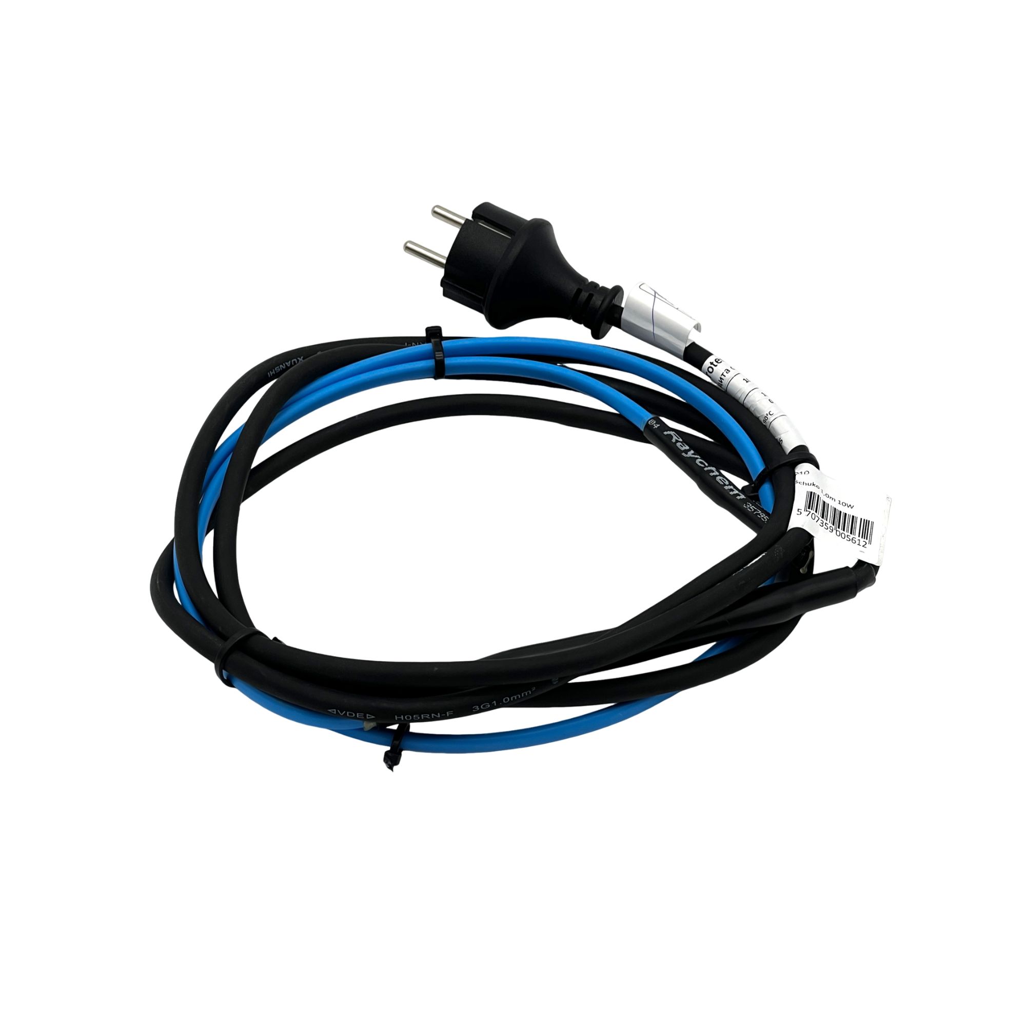 Veetoru küttekaabel AQUA Safe, pistikuga, 230V, 1,0m, 10W