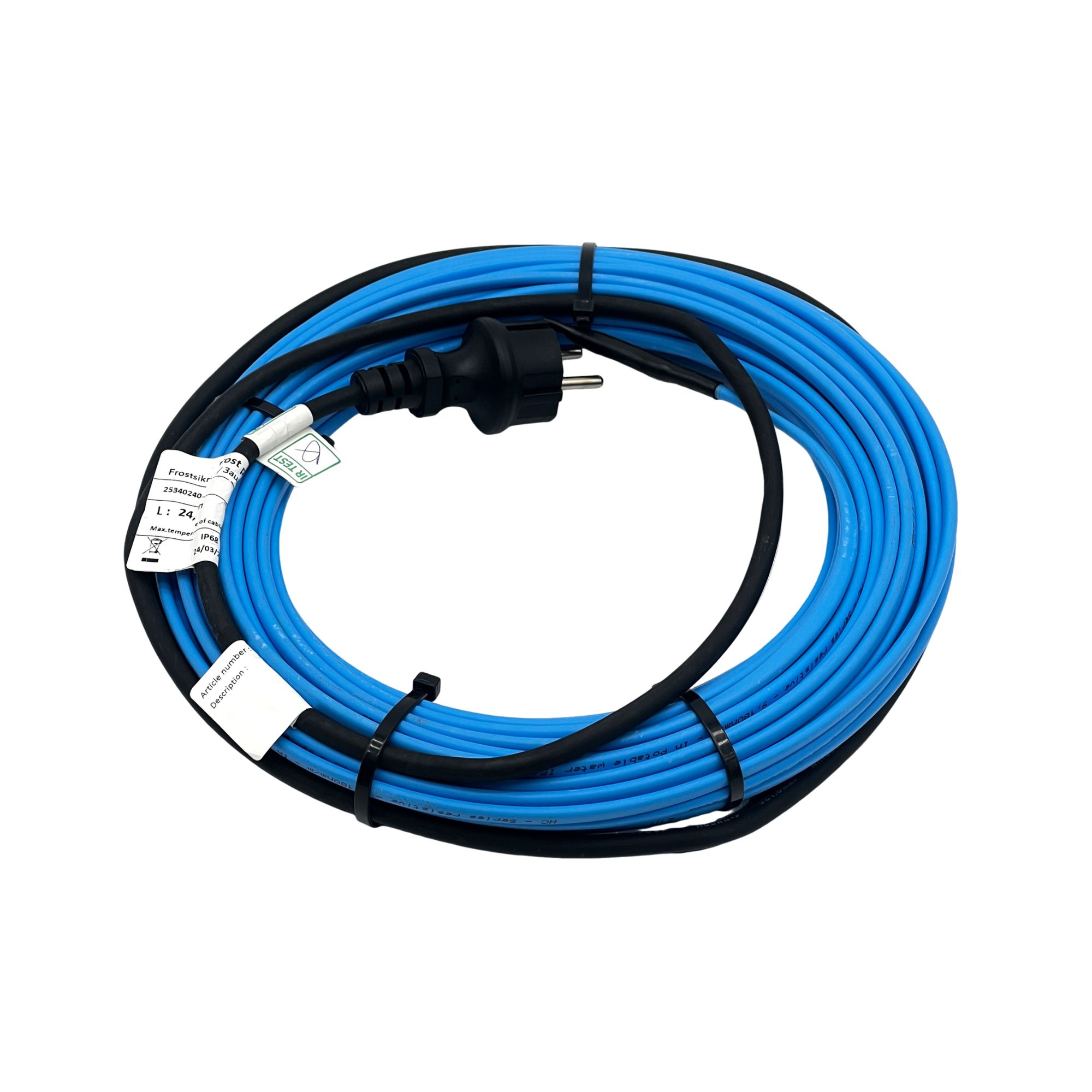 Veetoru küttekaabel AQUA Safe, pistikuga, 230V, 24m, 240W